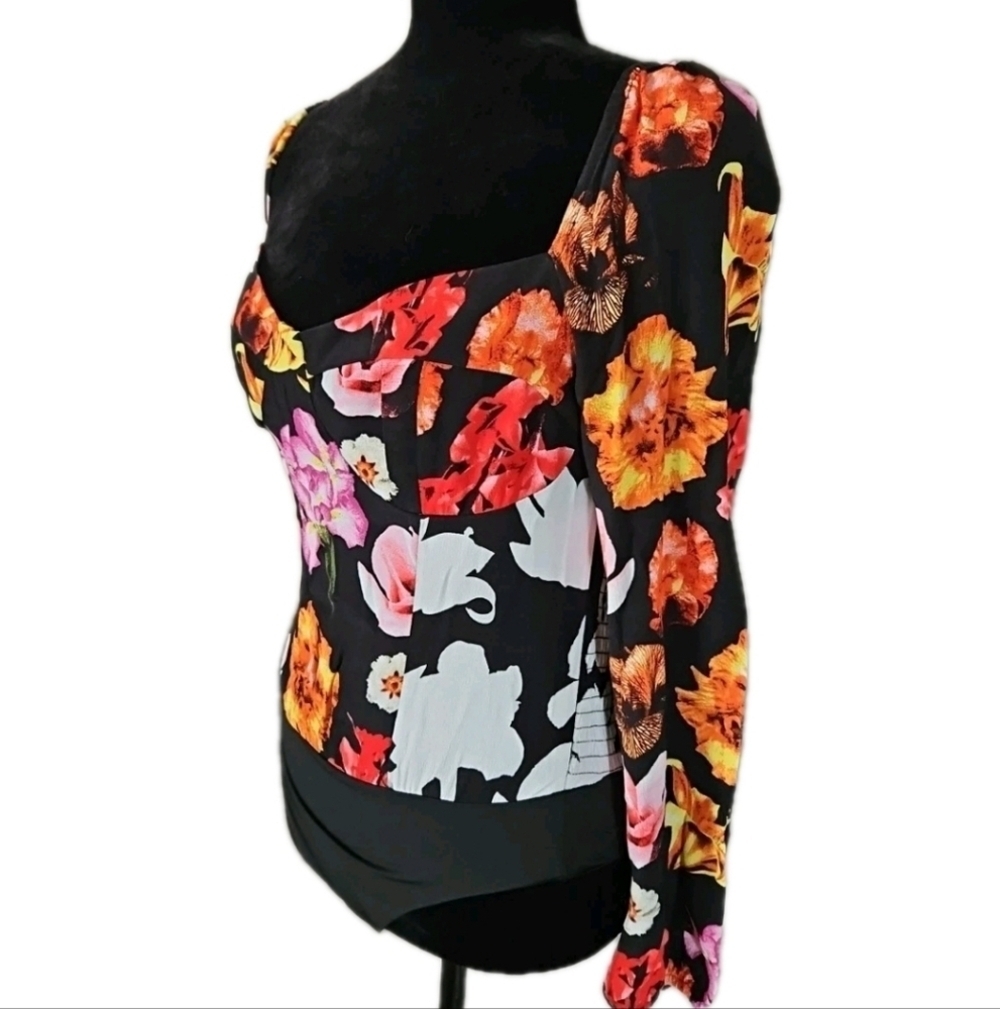 Desigual Womens Christian Lacroix Floral Blouse Bodysuit M - Picture 7 of 15